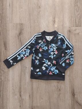 Adidas Floral Track Jacket Girl Size 4T